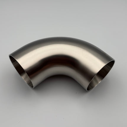 90 Degree 3.5" 88.9mm Tight 1D Stainless Steel Bend