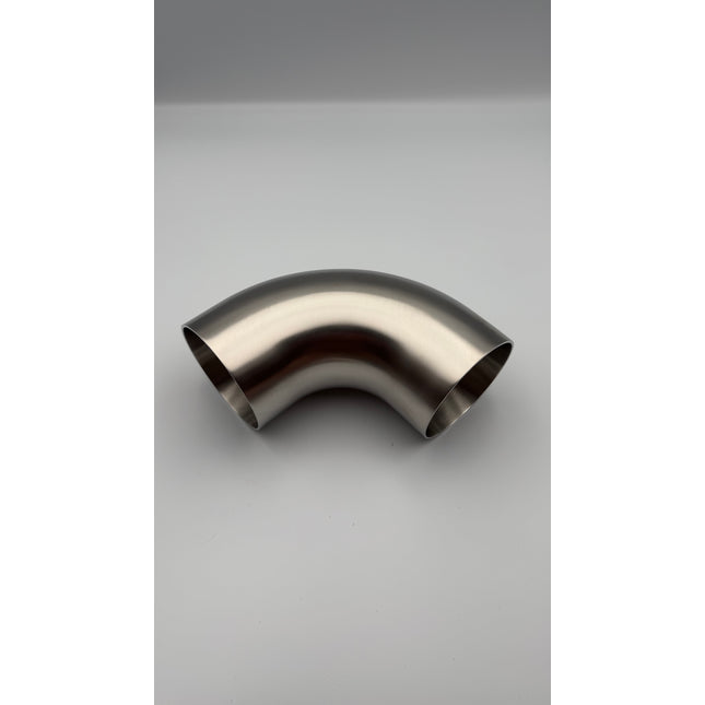 90 Degree 3.5" 88.9mm Tight 1D Stainless Steel Bend