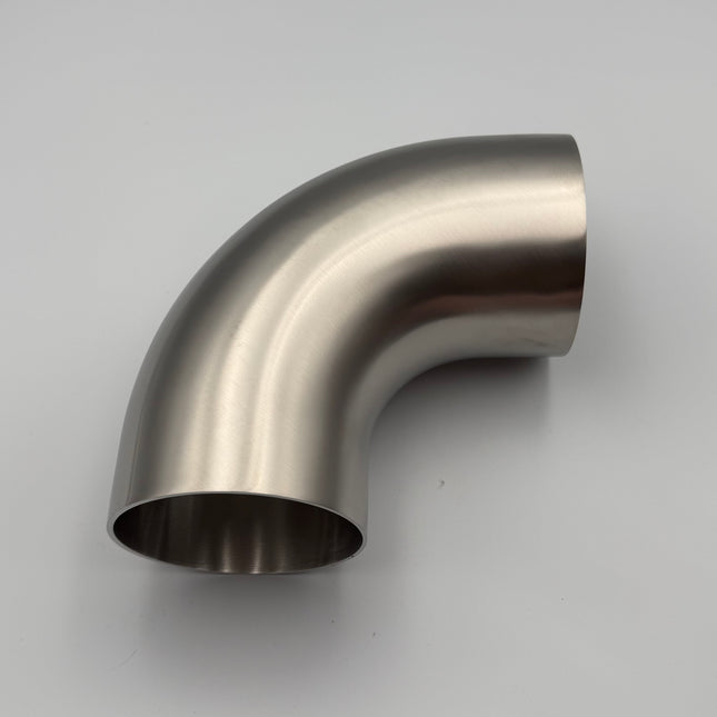 90 Degree 3.5" 88.9mm Tight 1D Stainless Steel Bend