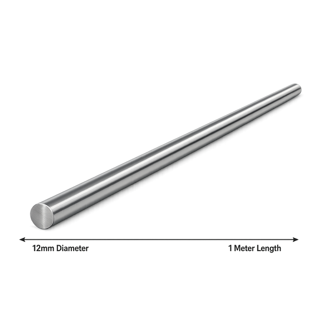 12mm X 1000mm Stainless Steel Round Bar
