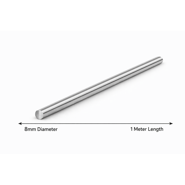 8mm X 1000mm Stainless Steel Round Bar